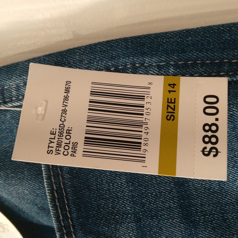 Curve Appeal High Rise Flare Classic Blue Jeans Women's Sz 14/30 NWT Comfy, Y2K - Picture 13 of 14